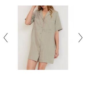 Everlane Khaki Short Sleeve Dress